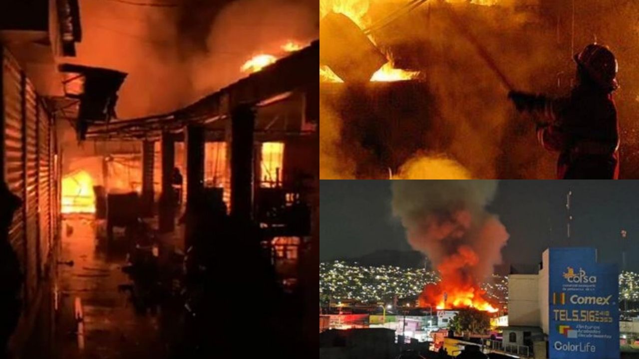 Fuerte incendio en la Central de Abastos de Oaxaca | Capital México
