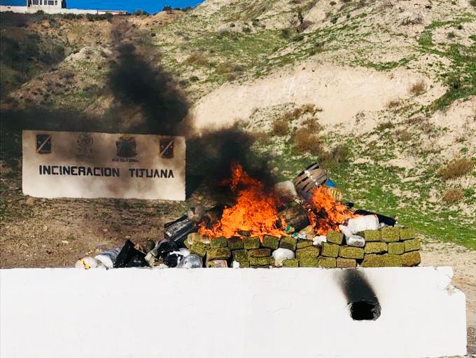 FGR incineró más de 7 toneladas de narcóticos en Baja California