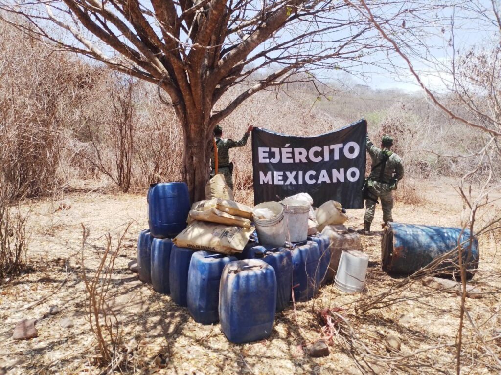 SEDENA aseguró 6 narcolaboratorios clandestinos en Sinaloa