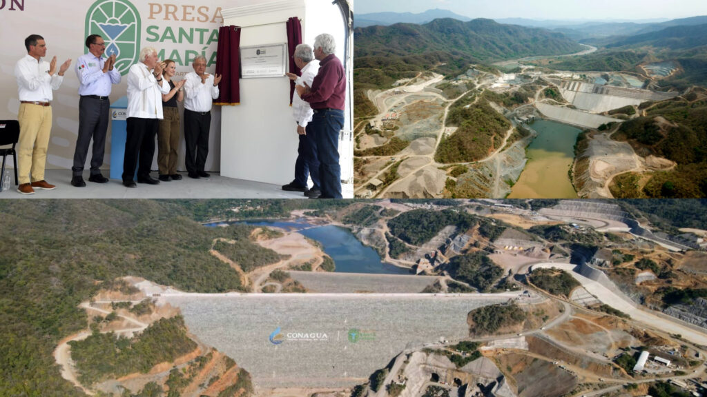 AMLO inaugura presa Santa María en Sinaloa y promete 100 mil hectáreas de riego para fin de sexenio